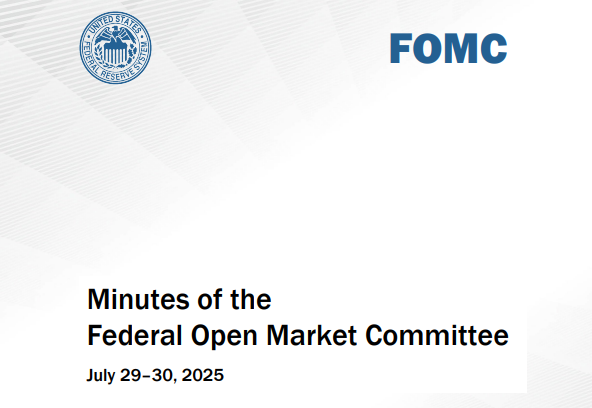 美國聯準會（Fed）周三（20 日）公布 7 月 29-30 日貨幣政策會議紀要。